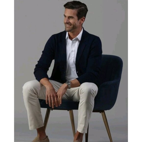 NWT Collars and Co The Milano Deconstructed Knit Swazer Merino Sweater Blazer